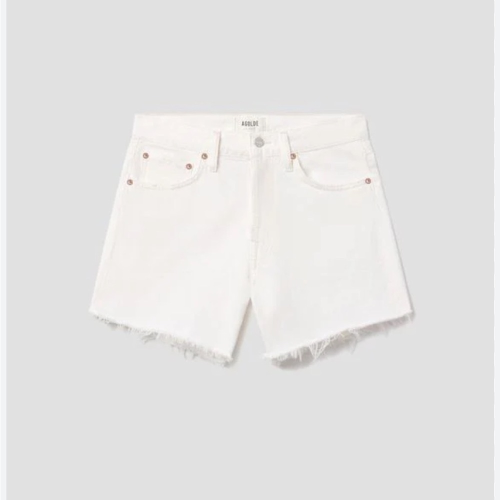 AGOLDE Parker long shorts - Panna Cotta